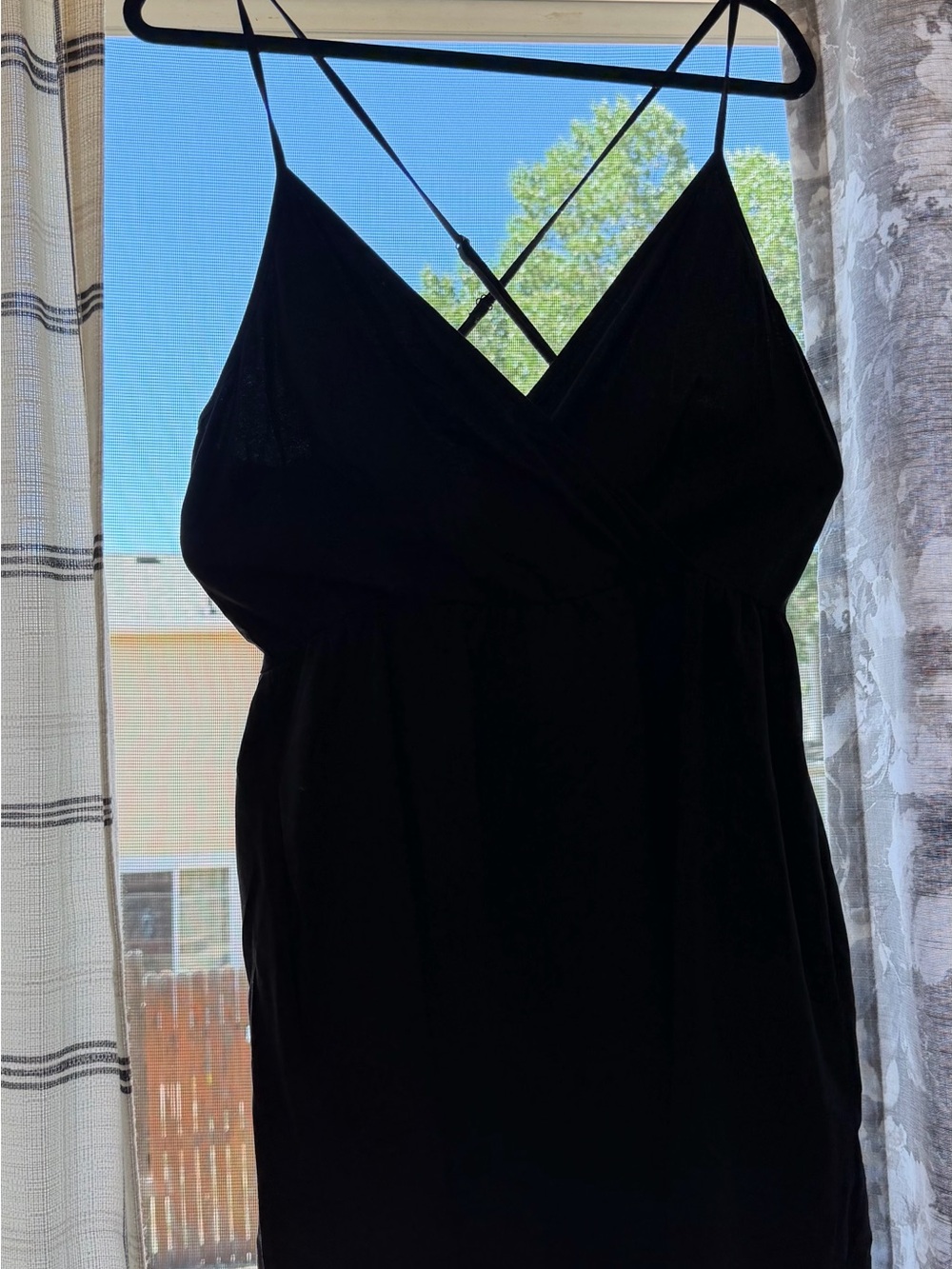 Black Spaghetti-Strap Mini Dress